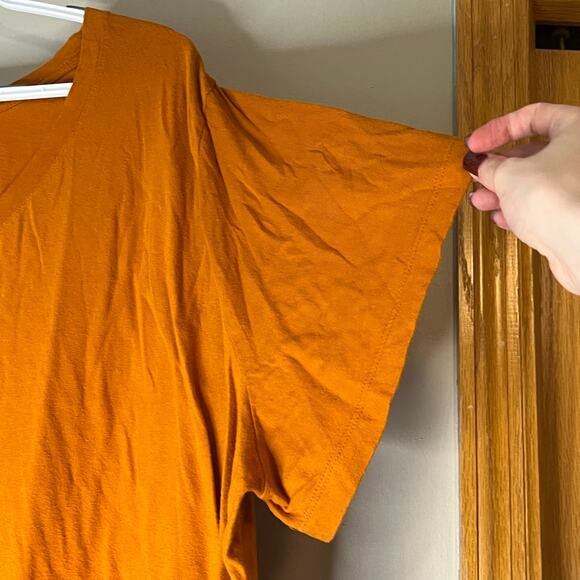 Ava & Viv Orange V-Neck T-Shirt Size 4X - Picture 11 of 13